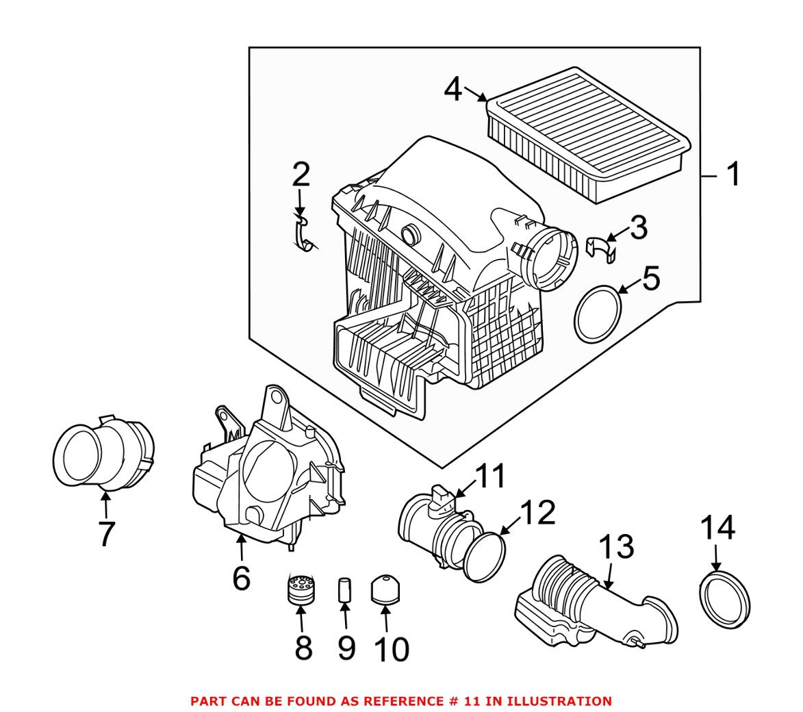 BMW Mass Air Flow Sensor 13627501554 - Genuine BMW